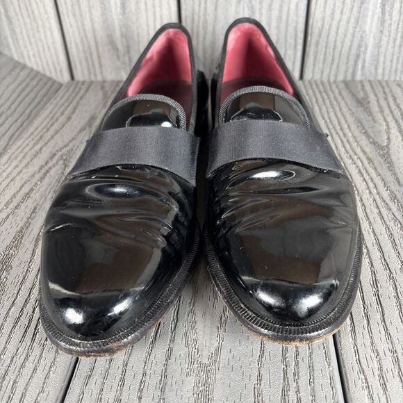 Salvatore Ferragamo Made in Italy Patent Grosgrain Vamp Formal Loafer 9.5 D main image 7